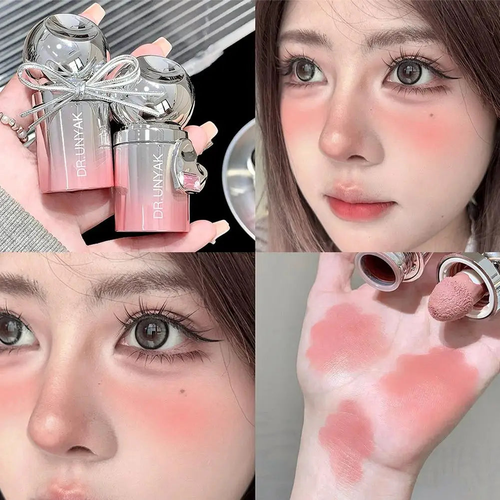 Colorete Líquido Aterciopelado Mate con Esponja Aplicadora - Efecto Natural Larga Duración