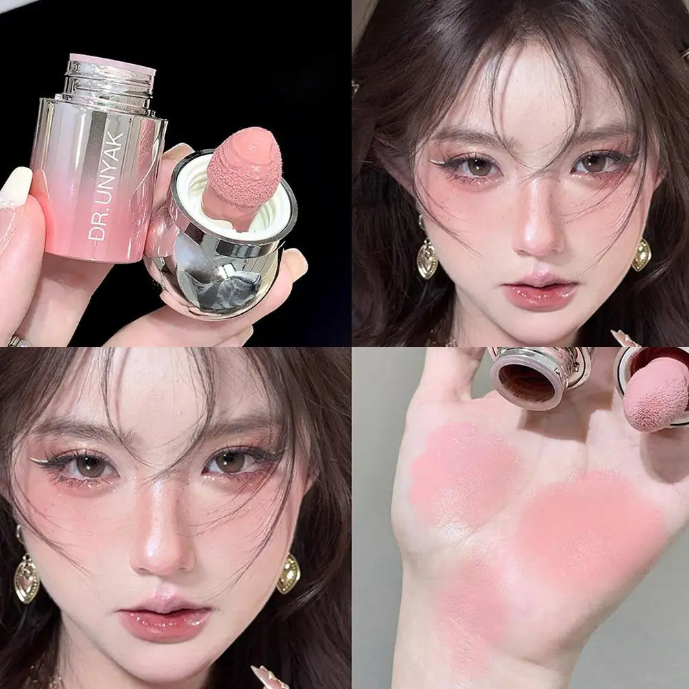 Colorete Líquido Aterciopelado Mate con Esponja Aplicadora - Efecto Natural Larga Duración