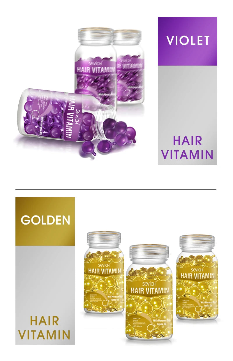 Cápsulas de Vitaminas para Cabello Sevich con Keratina y Aceite de Argán