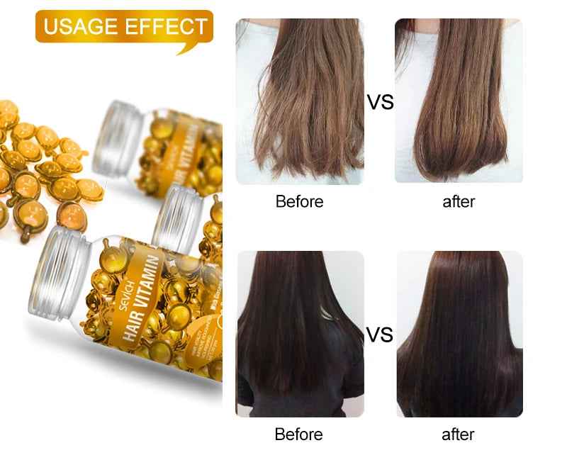 Cápsulas de Vitaminas para Cabello Sevich con Keratina y Aceite de Argán
