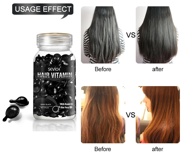 Cápsulas de Vitaminas para Cabello Sevich con Keratina y Aceite de Argán