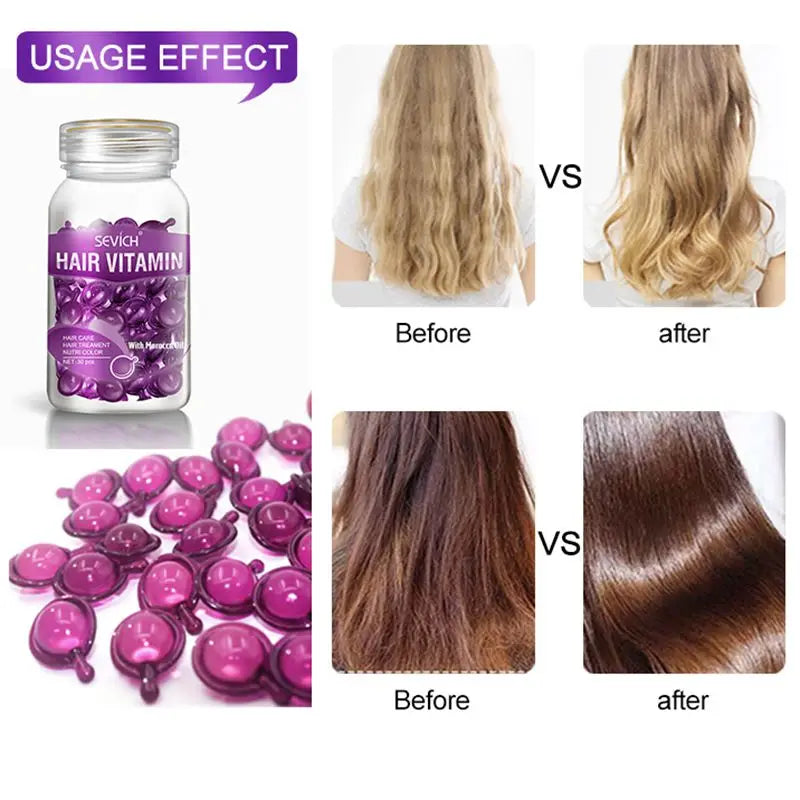 Cápsulas de Vitaminas para Cabello Sevich con Keratina y Aceite de Argán