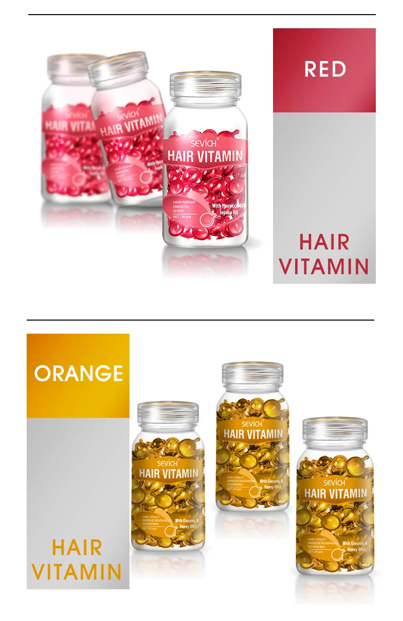 Cápsulas de Vitaminas para Cabello Sevich con Keratina y Aceite de Argán
