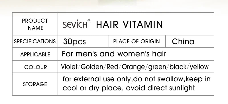 Cápsulas de Vitaminas para Cabello Sevich con Keratina y Aceite de Argán