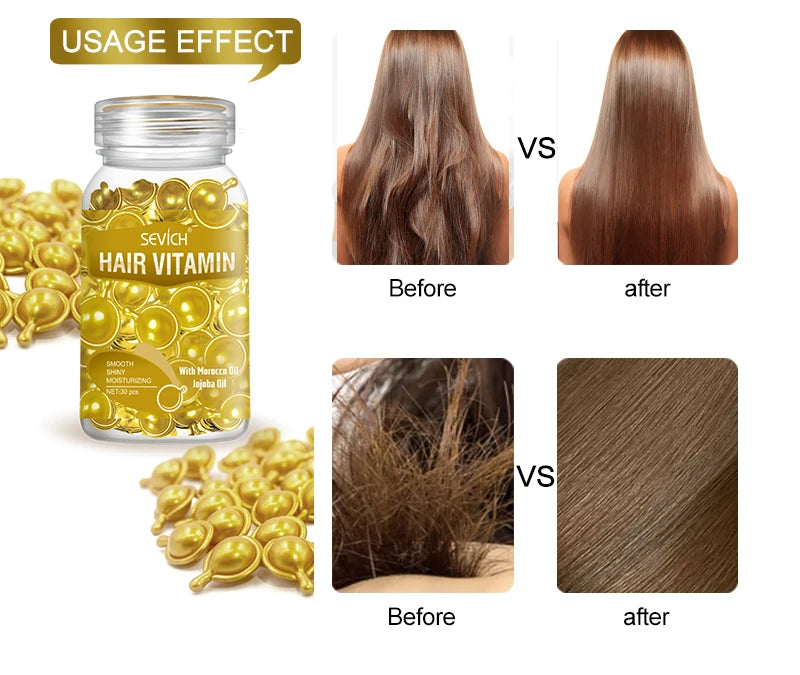 Cápsulas de Vitaminas para Cabello Sevich con Keratina y Aceite de Argán