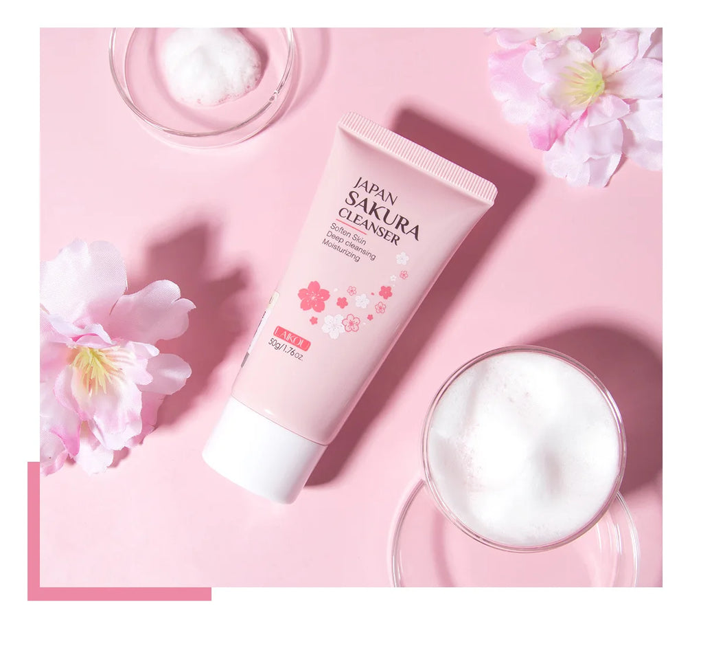 Limpiador Facial Sakura LAIKOU – Espuma Limpiadora 50g