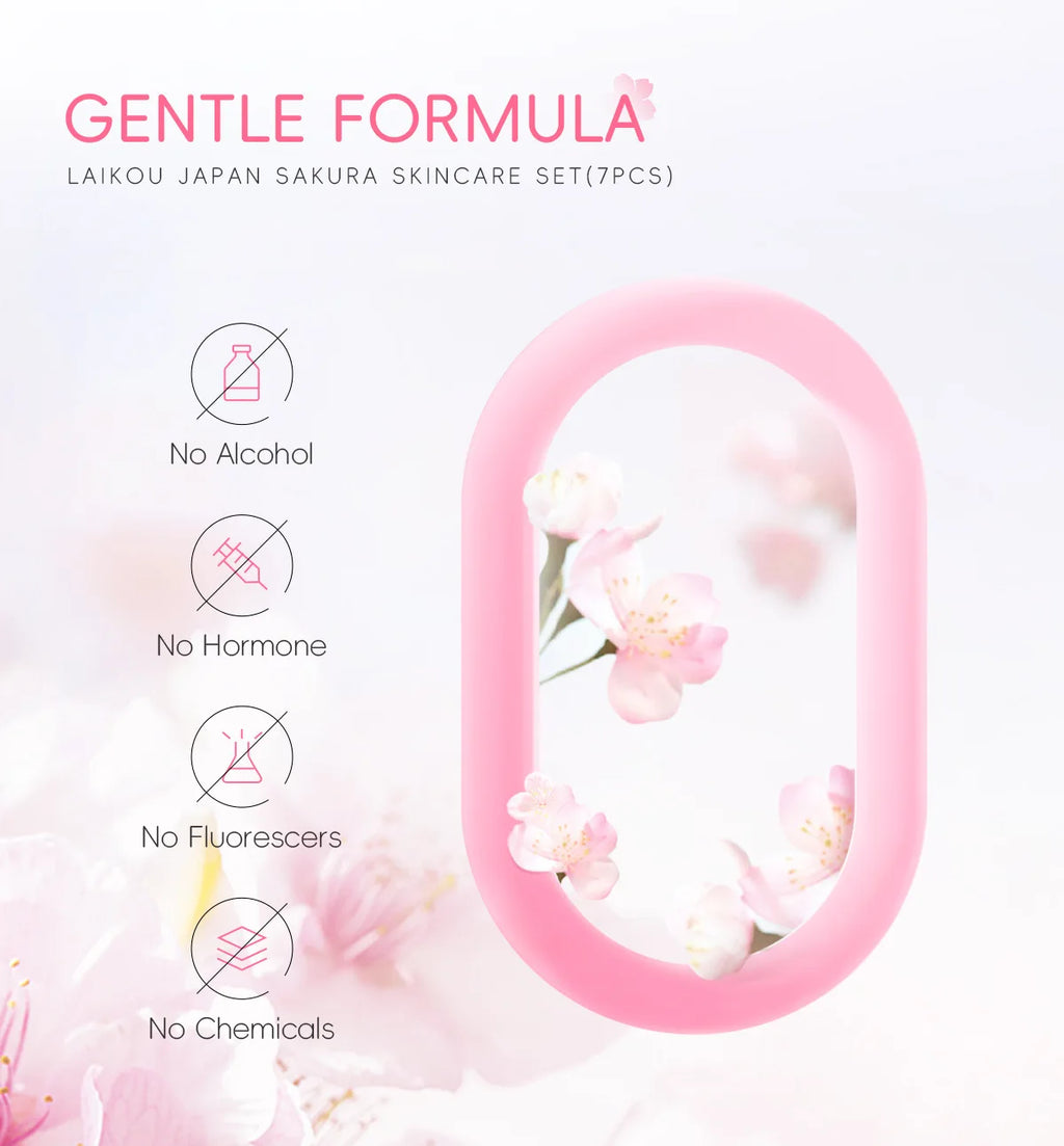Set de Cuidado Facial Sakura LAIKOU – 7 Piezas
