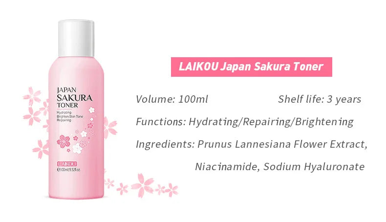 Kit Completo de Cuidado Facial Sakura LAIKOU – 6 y 9 Piezas