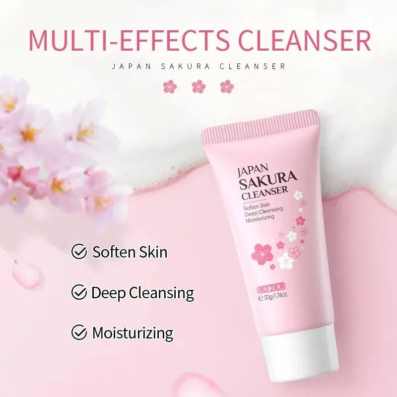 Limpiador Facial Sakura LAIKOU – Espuma Limpiadora 50g