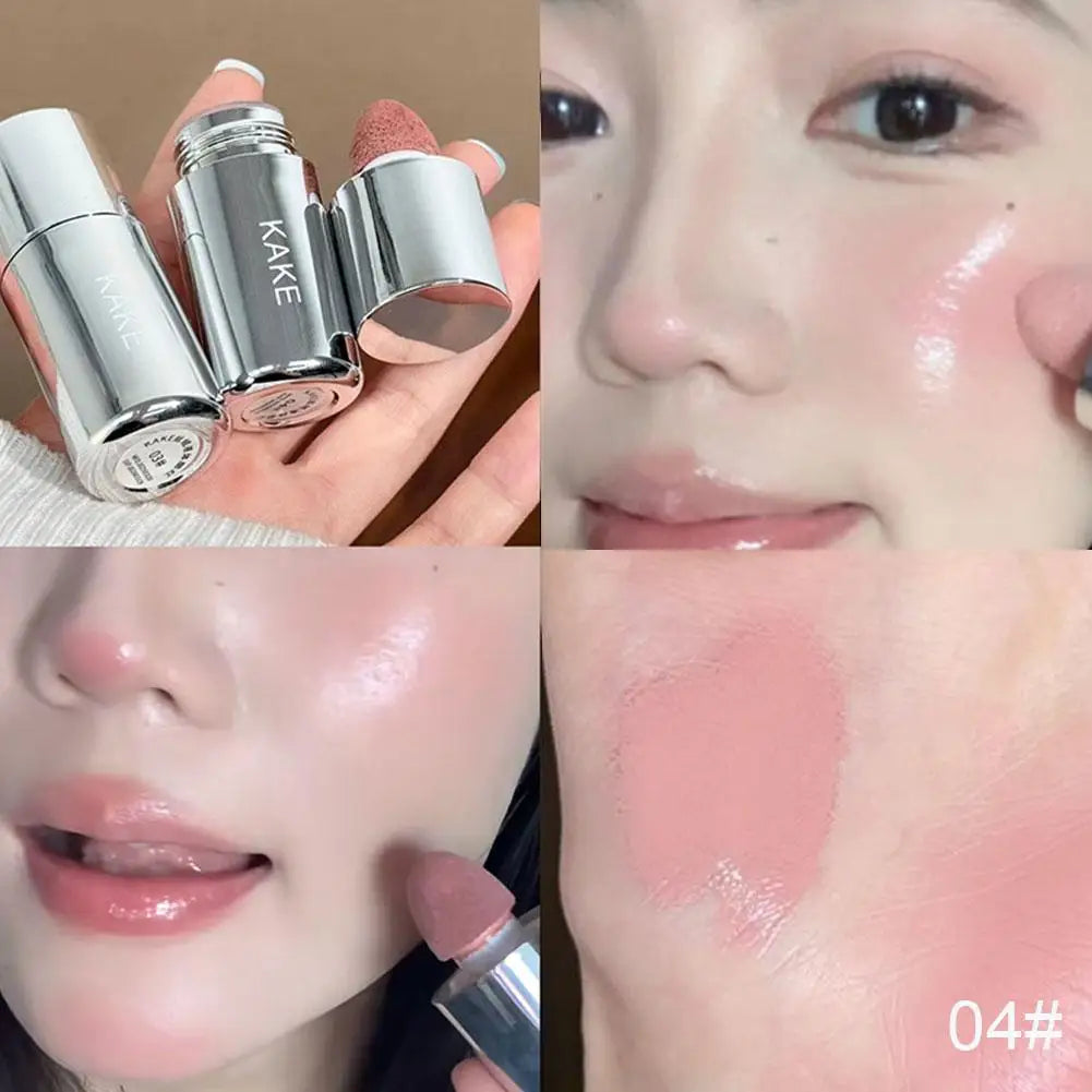 Colorete Líquido Aterciopelado Mate con Esponja Aplicadora - Efecto Natural Larga Duración