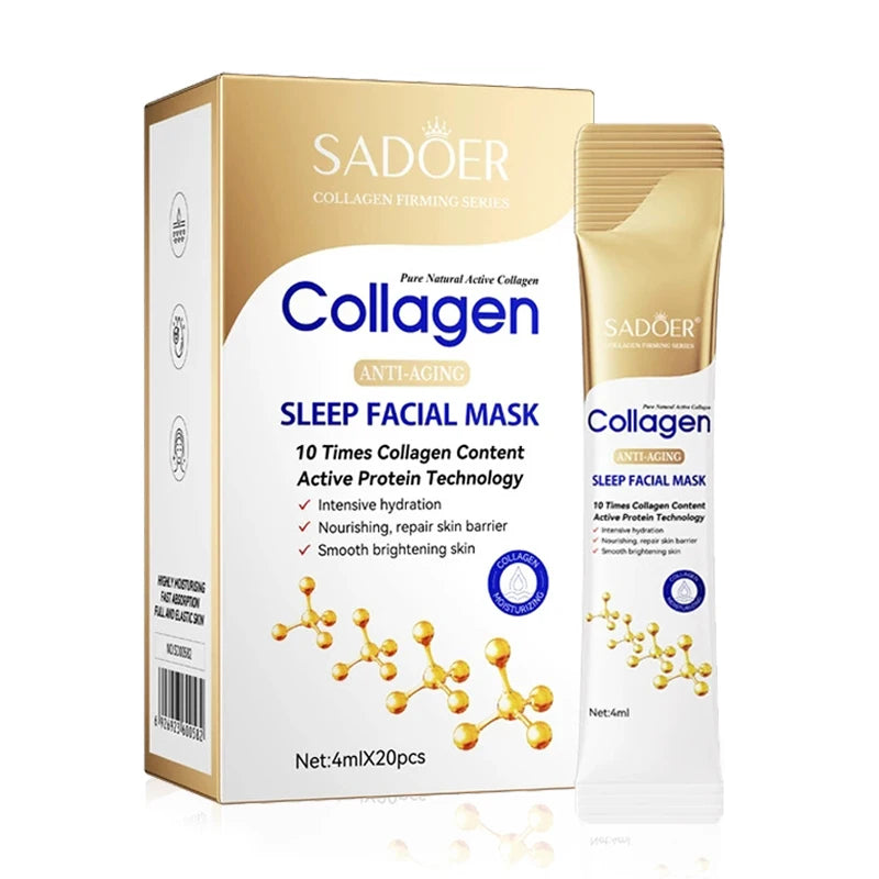 Mascarilla de Noche de Colágeno Antiedad (20 uds)