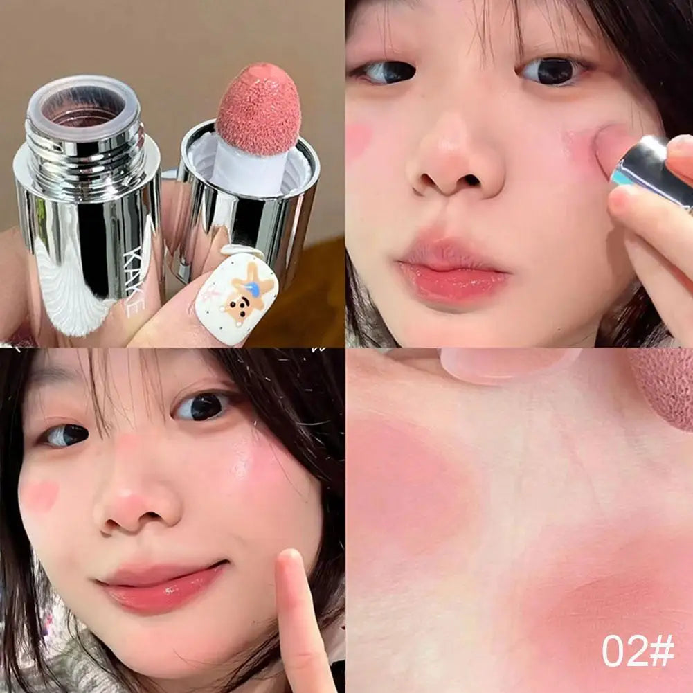 Colorete Líquido Aterciopelado Mate con Esponja Aplicadora - Efecto Natural Larga Duración