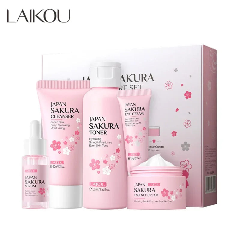 Set de Cuidado Facial Sakura LAIKOU – 5 Piezas