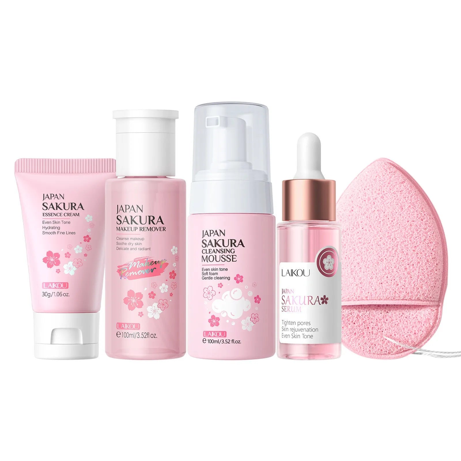 Set de Cuidado Facial Sakura LAIKOU – 7 Piezas