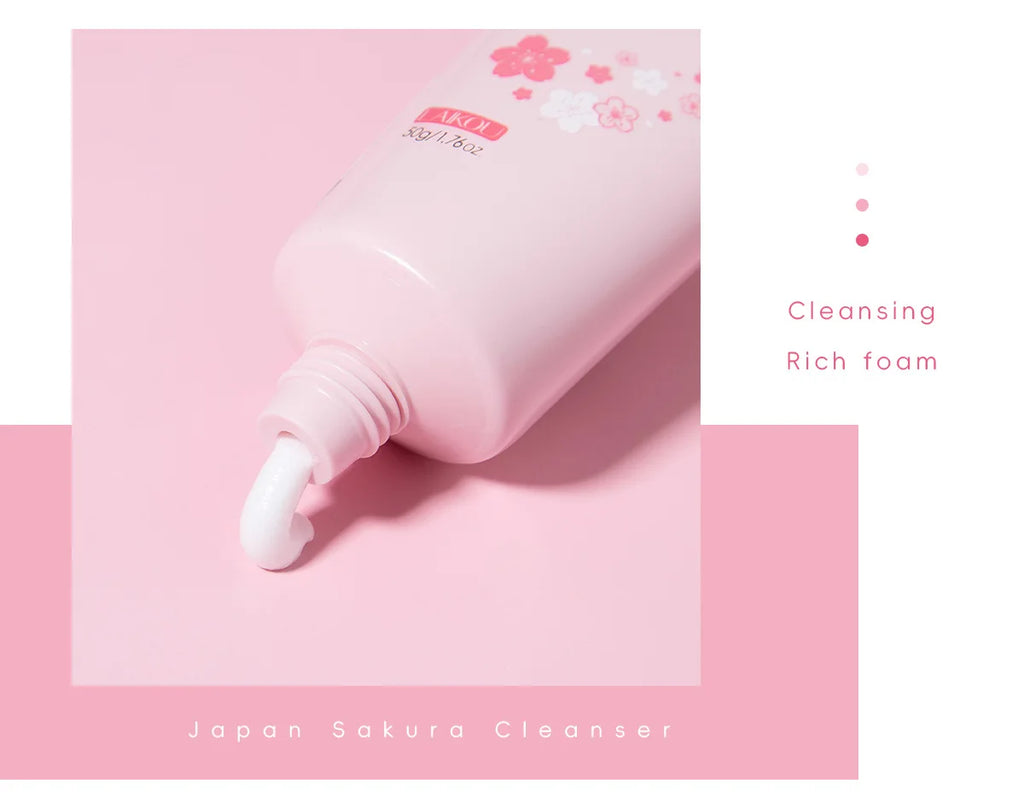 Limpiador Facial Sakura LAIKOU – Espuma Limpiadora 50g