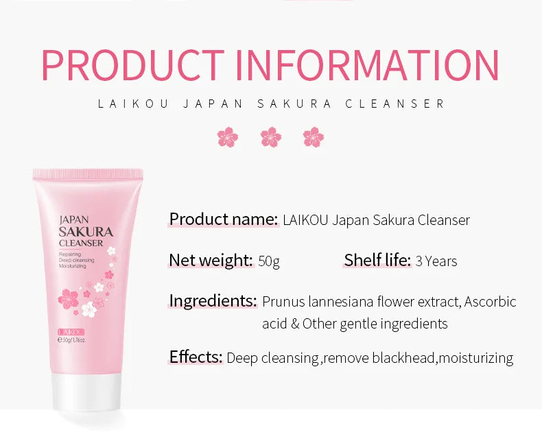 Kit Completo de Cuidado Facial Sakura LAIKOU – 6 y 9 Piezas