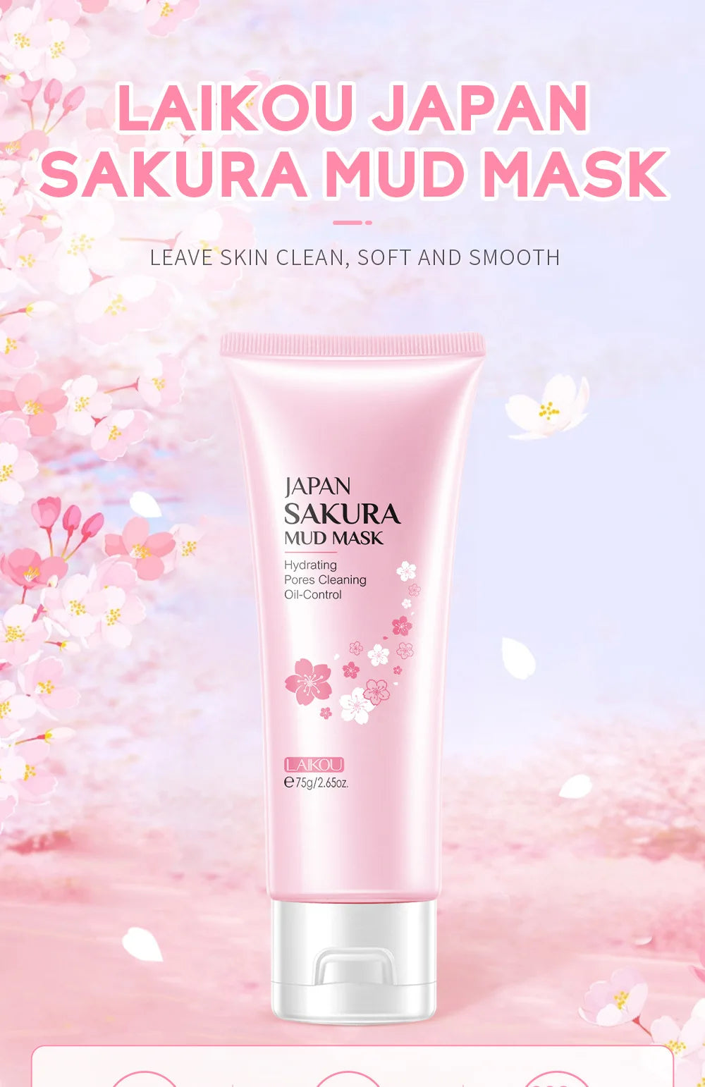 Kit Completo de Cuidado Facial Sakura LAIKOU – 6 y 9 Piezas