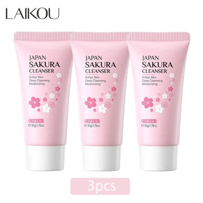 Limpiador Facial Sakura LAIKOU – Espuma Limpiadora 50g