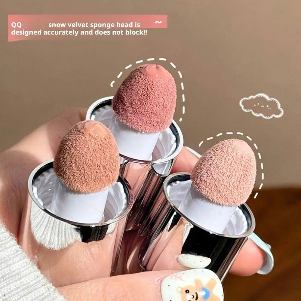 Colorete Líquido Aterciopelado Mate con Esponja Aplicadora - Efecto Natural Larga Duración