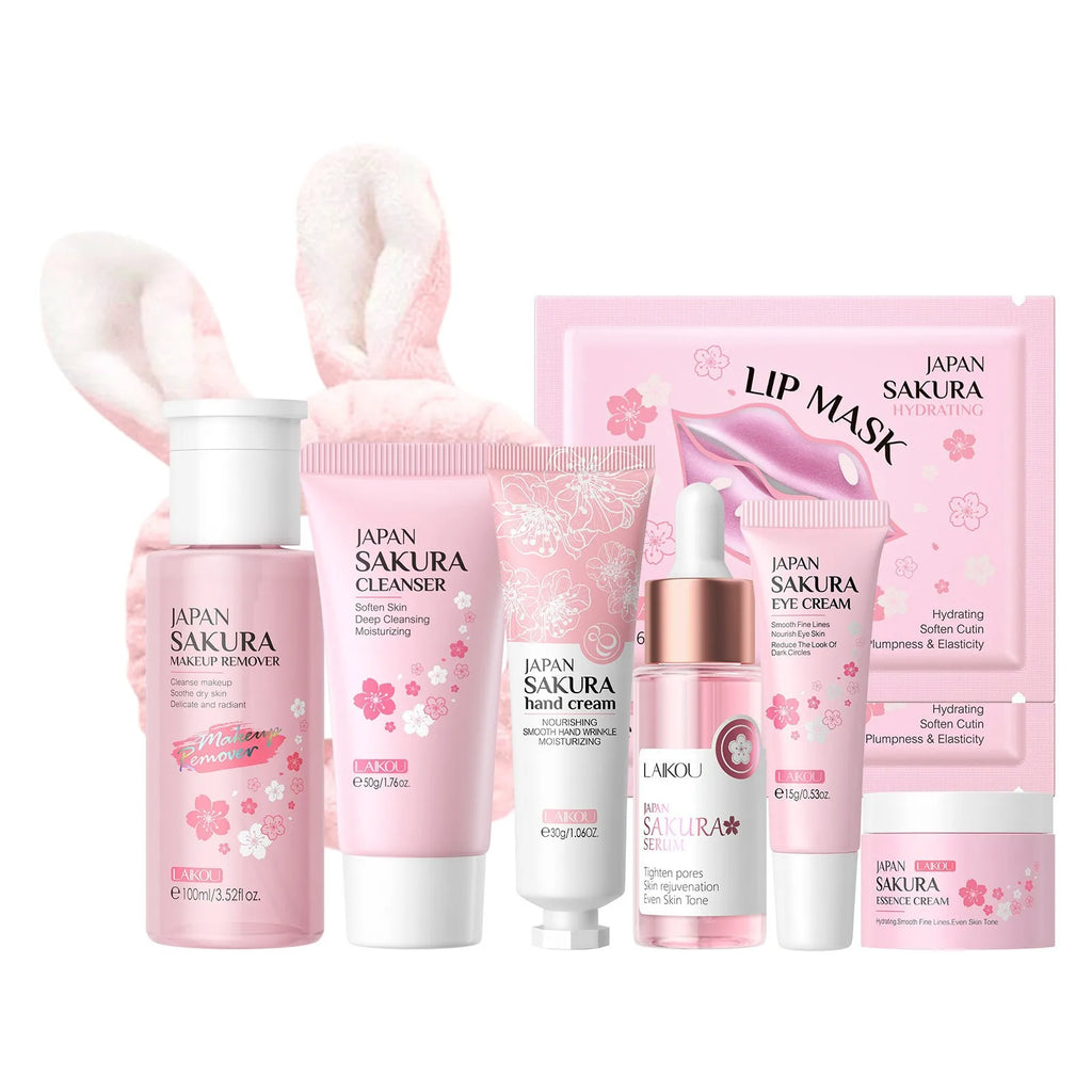 Set de Cuidado Facial Sakura LAIKOU – 7 Piezas