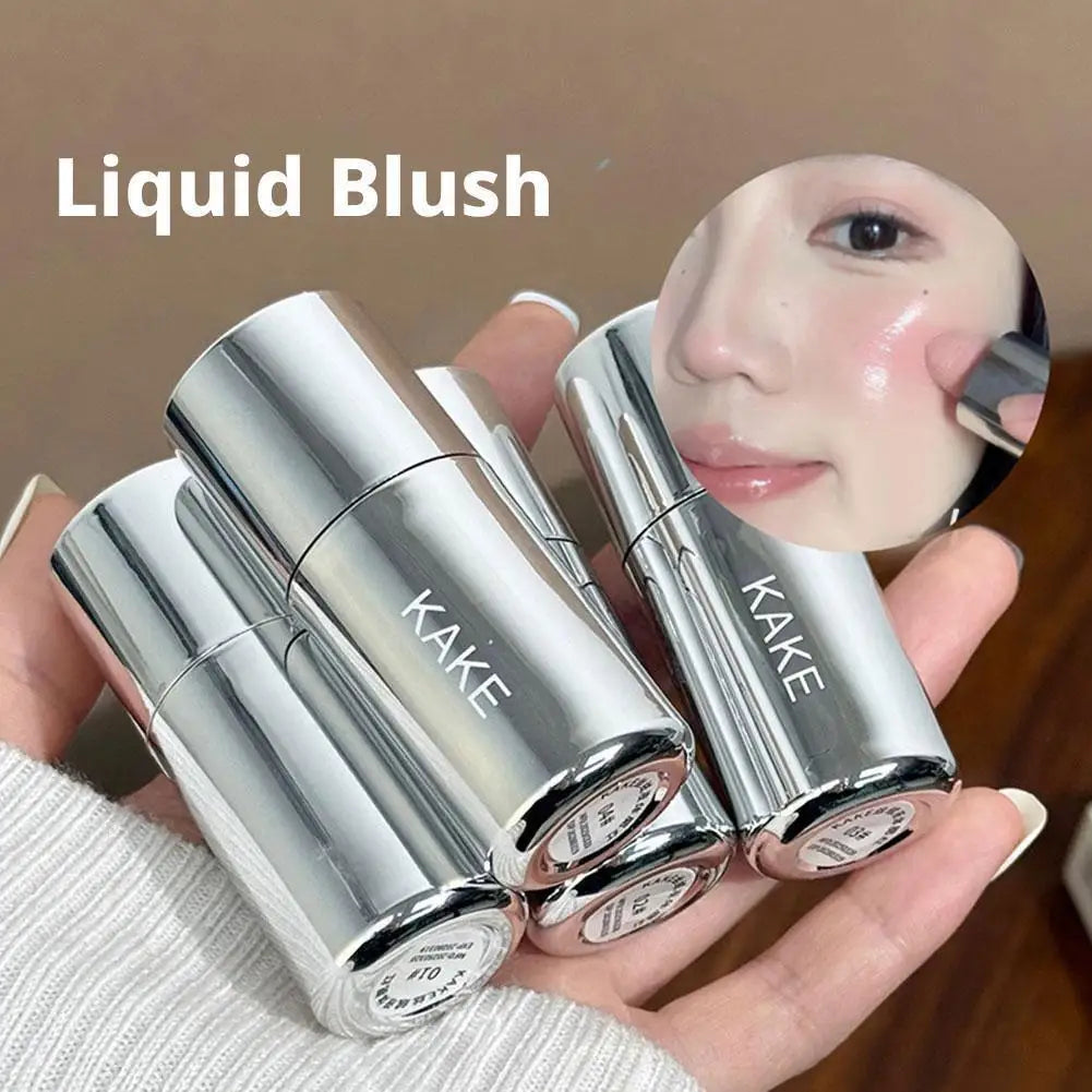 Colorete Líquido Aterciopelado Mate con Esponja Aplicadora - Efecto Natural Larga Duración