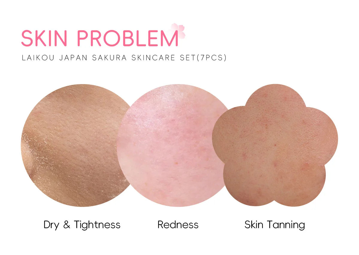 Set de Cuidado Facial Sakura LAIKOU – 7 Piezas