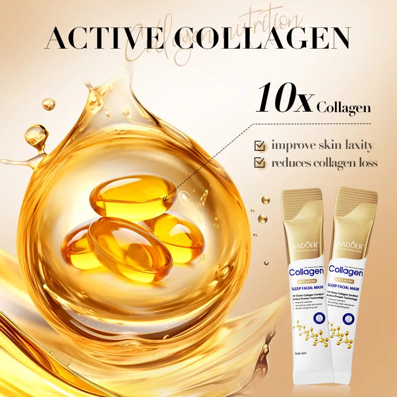 Mascarilla de Noche de Colágeno Antiedad (20 uds)